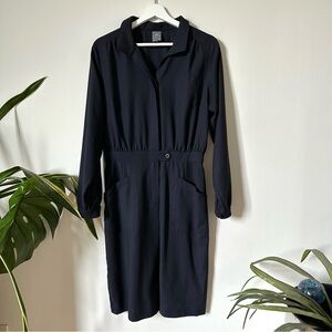 Anne Willi Paris Dark Blue Long Sleeve Dress